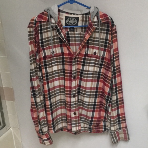 Full or 1/2 Length Sleeve Oversized Flannel w/Hood - Picture 1 of 7